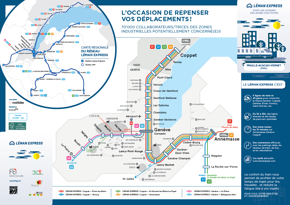 Leman Express Plan Le Léman Express dessert les zones d’activités – FTI