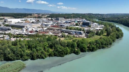 Vue aérienne de la zone industrielle du Bois-de-Bay - ZIBAY