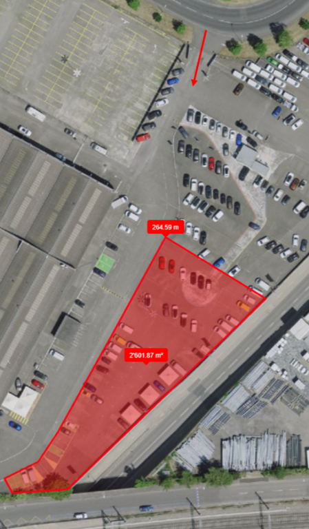 Surface extérieure de 3'000m2 dans la zone industrielle de Meyrin